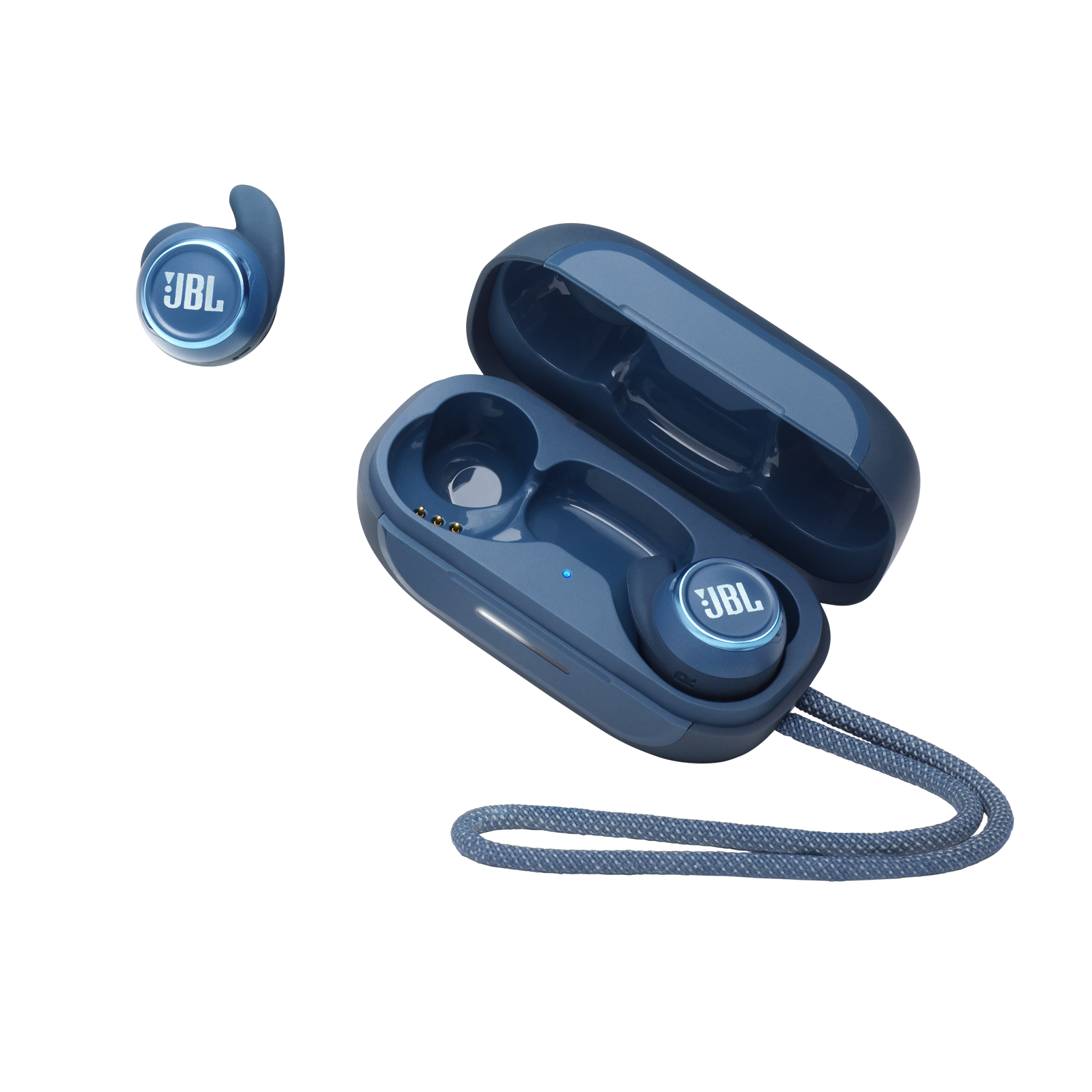 JBL Reflect Mini NC - Blue - Waterproof true wireless Noise Cancelling sport earbuds - Detailshot 7